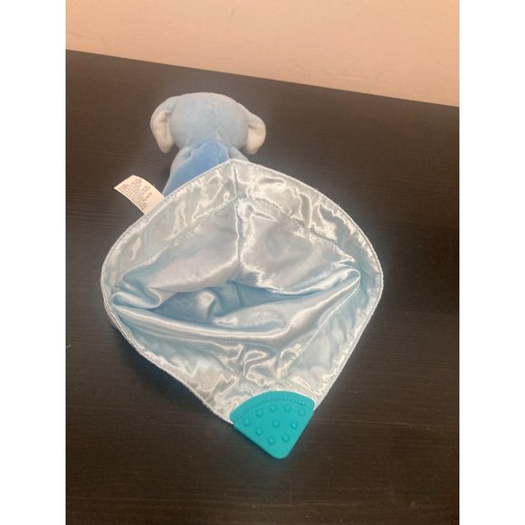 Gund Baby Blue Puppy Lovey With Satin Trim & Teether 12 Inches Security Blanket - Picture 4 of 6